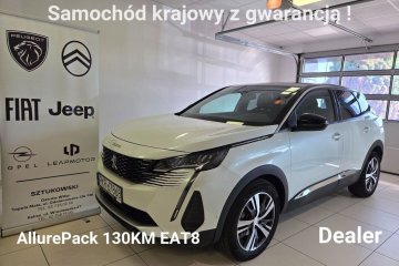 1.2 PureTech AllurePack 130KM EAT8 Vat23% SalonPL Gwarancja Dealer